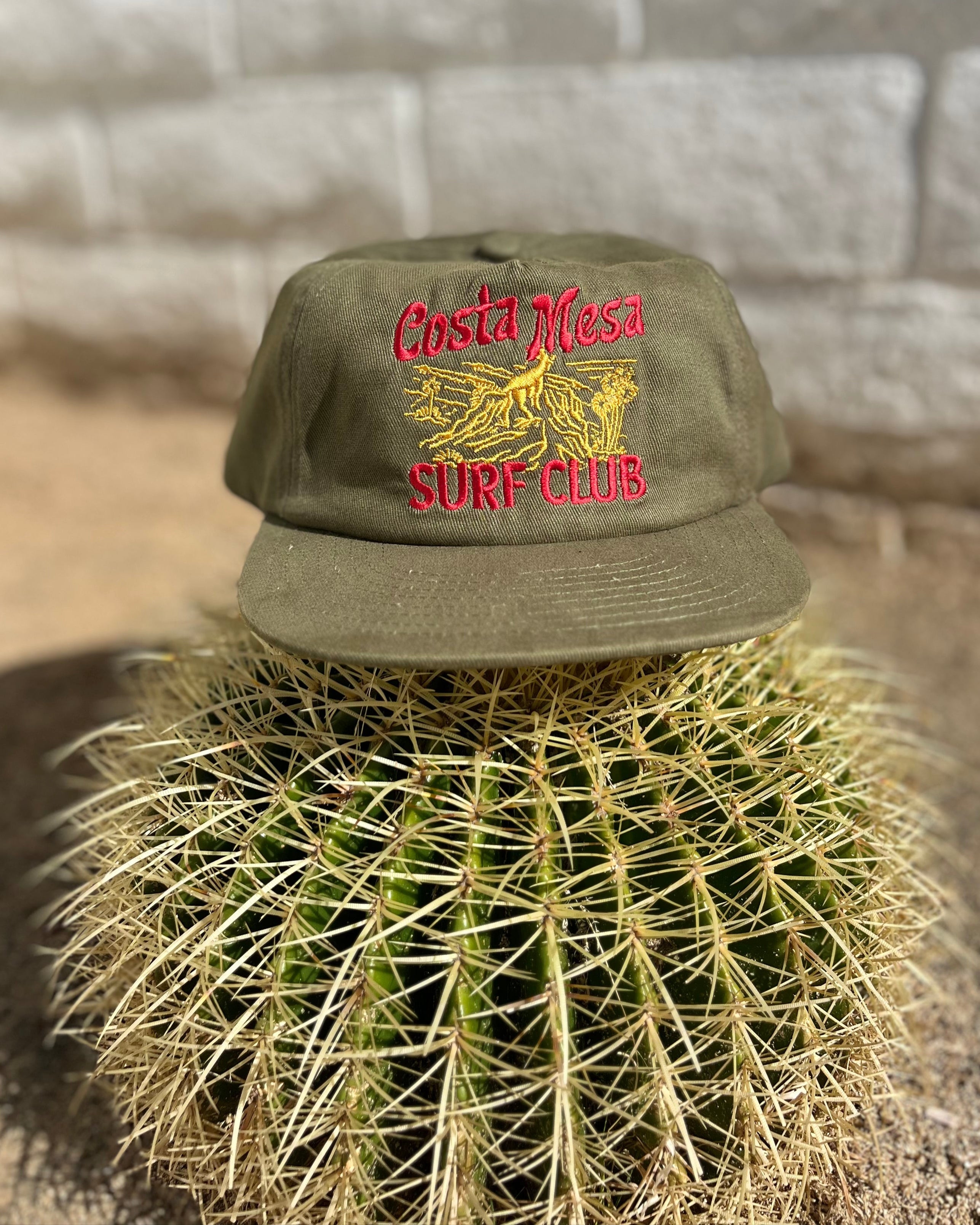 Costa Mesa Surf Club Goat Tavern Hat Sitting On A Truck